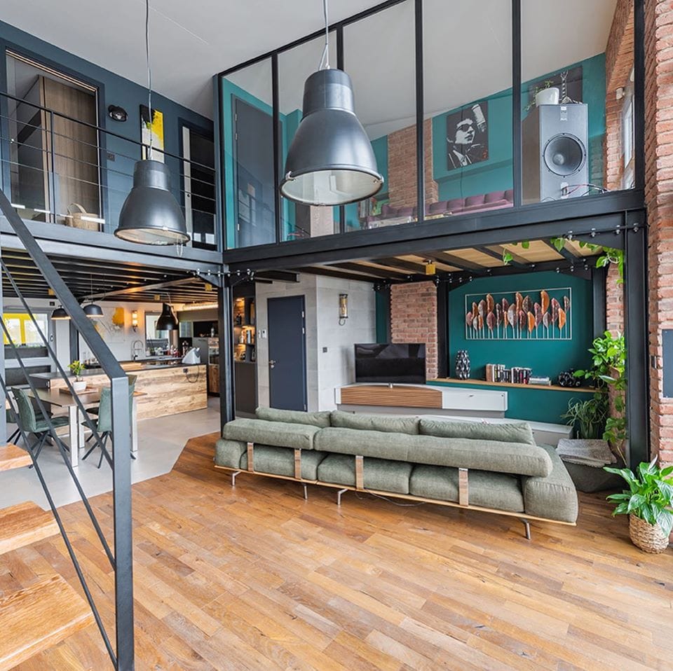 Décoration et mise en place de luminaires dans un loft à Guebwiller